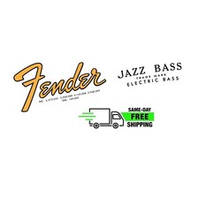 2-Pack Jazz Bass Headstock Decal for Guitars Reproduction NEW Non-Metallic