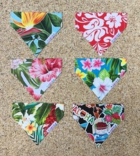 Dog/ Cat bandana Over collar Hand made in Hawaii Tropical Cotton 100 Medium