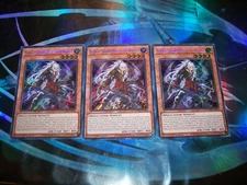 3x Avance, Swordsman of the Nekroz 1st Edition Secret Rare BLMM-EN024 Yu-Gi-Oh!