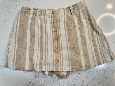 Beige Skirt Linen Skirt Forever 21 Linen Blend Mini Skort