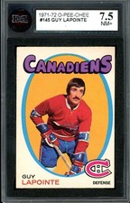 1971-72 OPC O-PEE-CHEE NHL #145 Guy Lapointe HOF KSA 7.5 NM + Montreal Canadiens