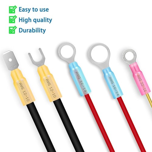 240PCS Heat Shrink Wire Connectors Electrical Crimp Automotive Marine Terminals - Picture 4 of 10