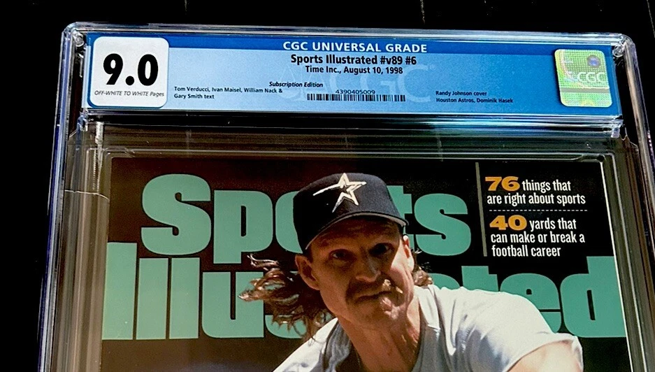 Randy Johnson SI Cover SPORTS ILLUSTRATED 1998 Houston Astros Clean CGC 9.0 - Image 2 of 3