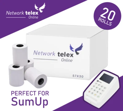 NETWORK TELEX SumUp 3G Thermal Till Rolls / Receipt Paper Rolls / Card Machine Use