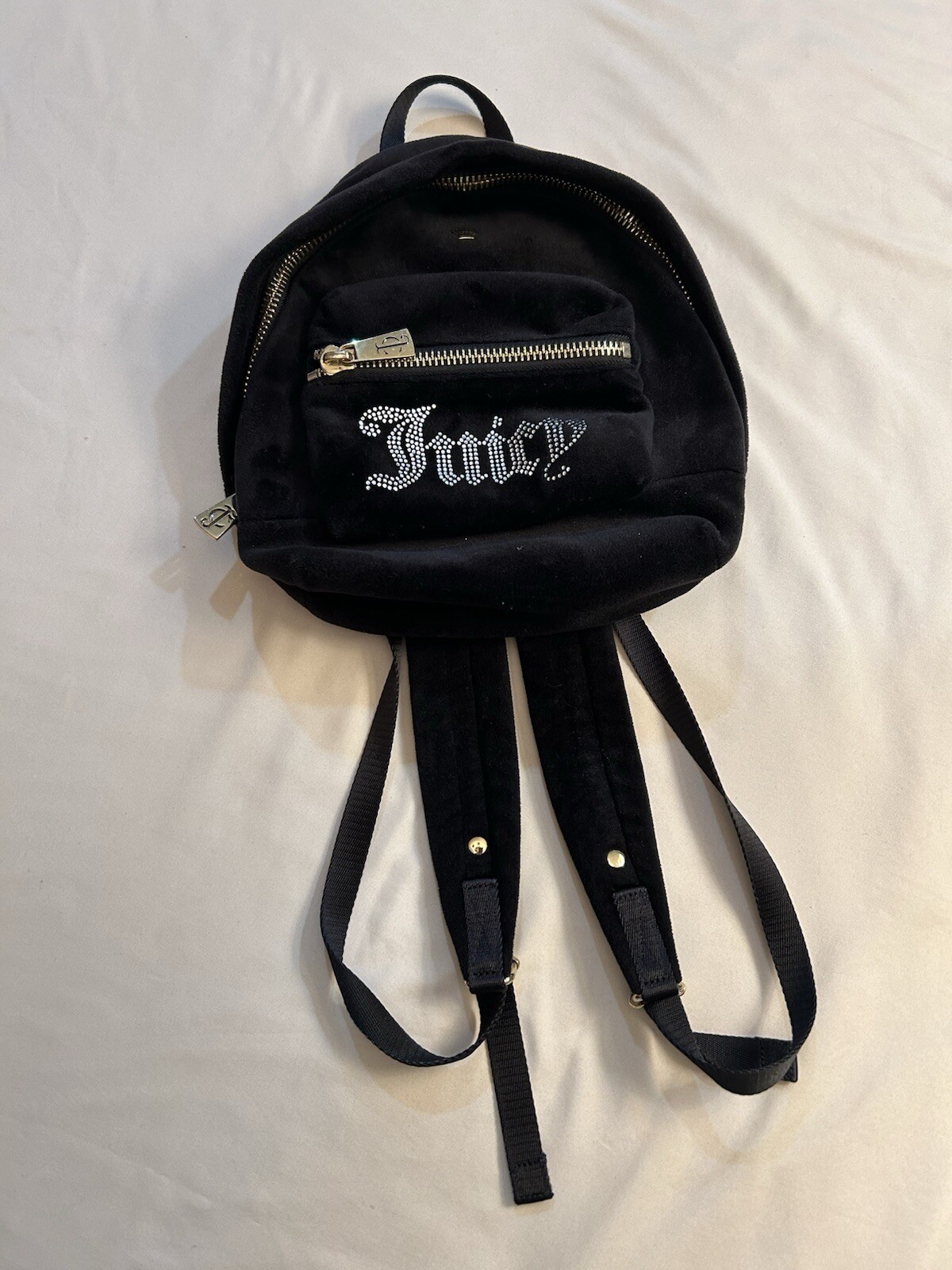 Juicy Couture Velour Mini Backpack Bag Black