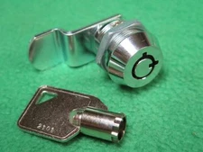 3/4" CHROME TUBULAR KEYED KEY CAM LOCK CYLINDER DRAWER FILE CABINET DOOR VENDING