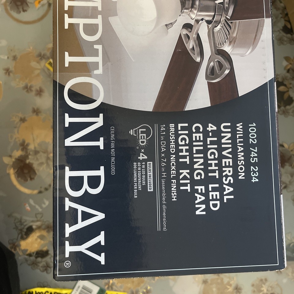 Hampton Bay Williamson LED Universal Ceiling Fan Light Kit 64401