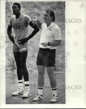 1985 Press Photo George Karl with Roy Hinson - cvb63601