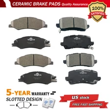 Front + Rear Ceramic Disc Brake Pads Set For 2018 2019 - 2023 Honda Odyssey