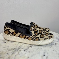 Sam Edelman Becker Leopard Calf Hair Ballet Flat Shoes Size 6 M Comfort -F1