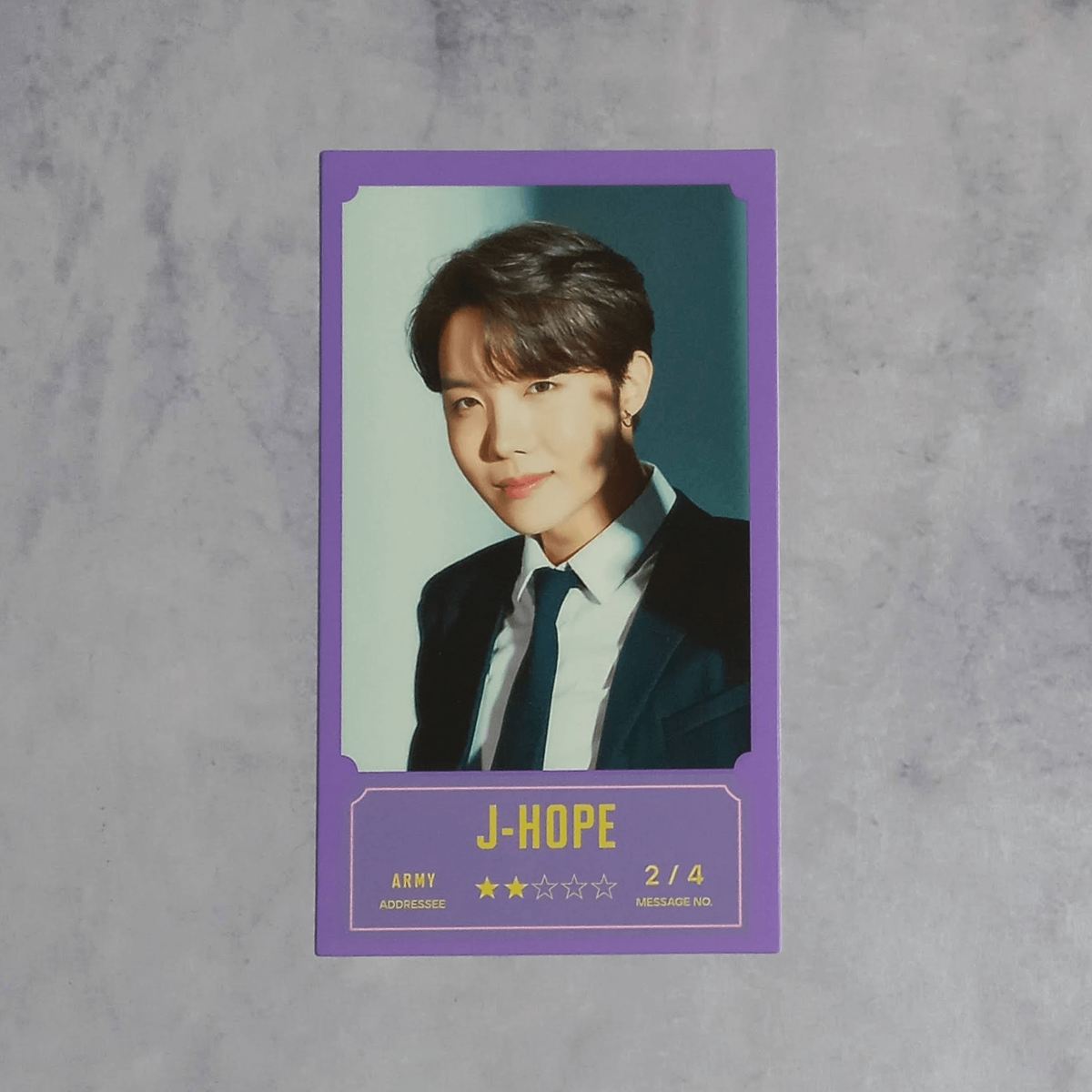 BTS 2020 Bang Bang Con The Live Official Message Photo Card - J