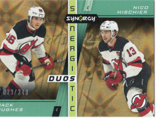 Nico Hischer/Jack Hughes 2021-22 UD Synergy Synergistic Duo's /249 #SD-17