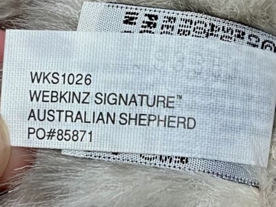 Ganz Webkinz Rare Signature Australian Shepherd No Code WKS1026