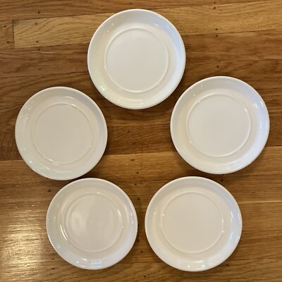 5 Vintage Stonehenge Midwinter White Saucers England Plates