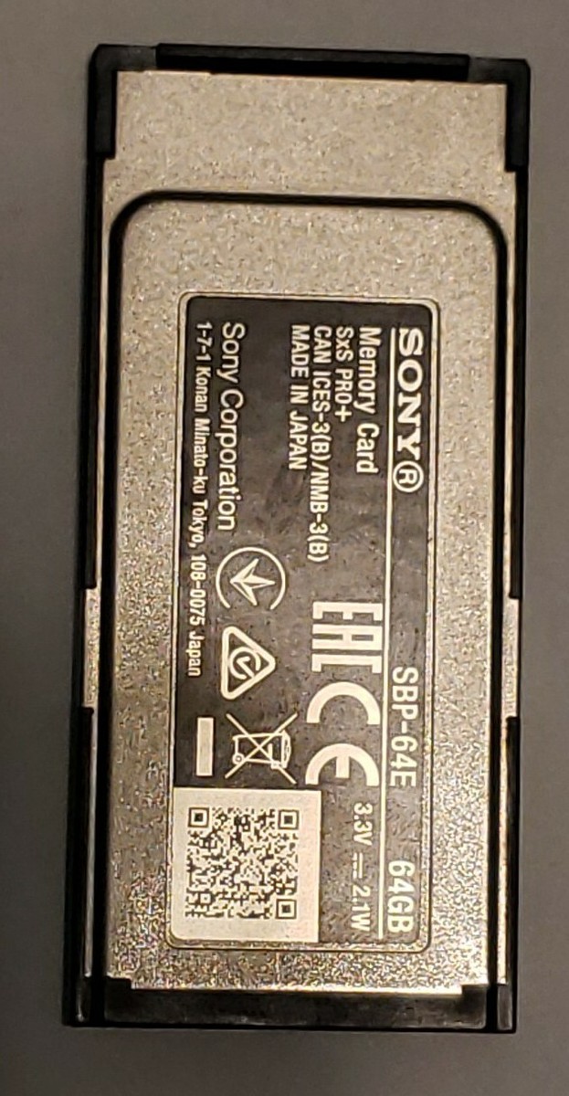 Sony SBP64E 64GB SxS PRO+ E-Series Memory Card | eBay