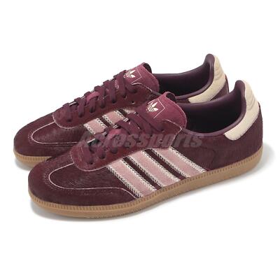 adidas Originals Samba OG W Maroon Sand Strata Pony Women Casual