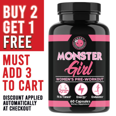 Angry Supplements Monster Girl PreWorkout Energy & Weight Loss for Women 1 PK