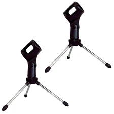 ChromaCast Super Lightweight Collapsible Desktop Microphone Stand | 2 PACK