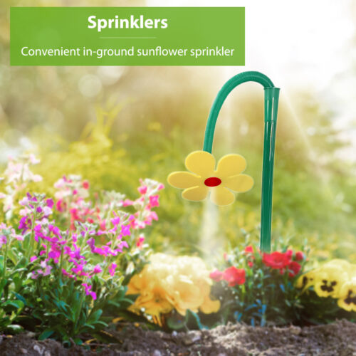 Flower Shaped Dancing Sprinklers Funny Lawn Watering Crazy for Garden (Yellow)
