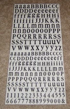 Me & My Big Ideas MAMBI Sticker ~ Black Vintage Alphabet Small