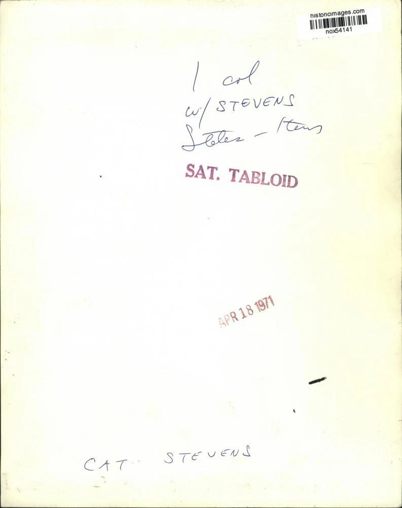 1971 Press Photo Cat Stevens, singer for A&M Records. - nox54141 - 画像2/2