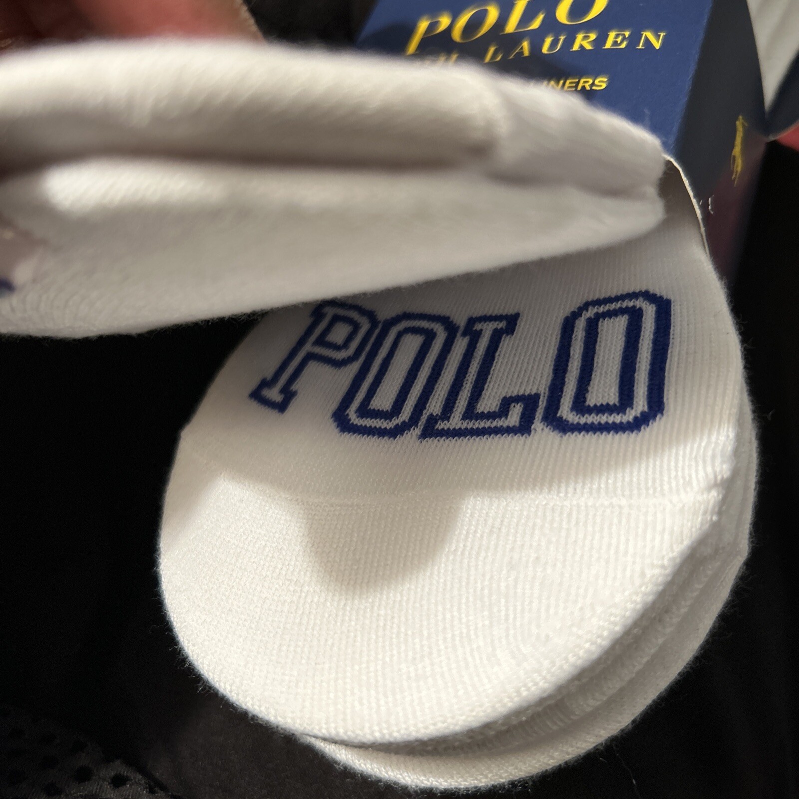 PONY Polo Ralph Lauren fodere per sneaker tacco antiscivolo 6 paia calze da uomo taglia 10 13 nuove con etichette