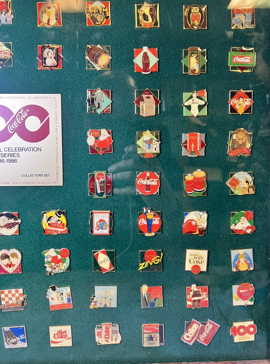 Coca Cola Centennial Celebration 101 Pin Series 1886-1986 Set Coke