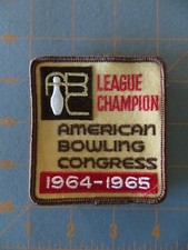 Vintage Mint 1964-65 ABC League Champion Bowling Patch - 3 x 3 1/4 inch