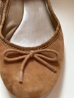 banana republic brown suede ballet flat with bow tie — photo 3