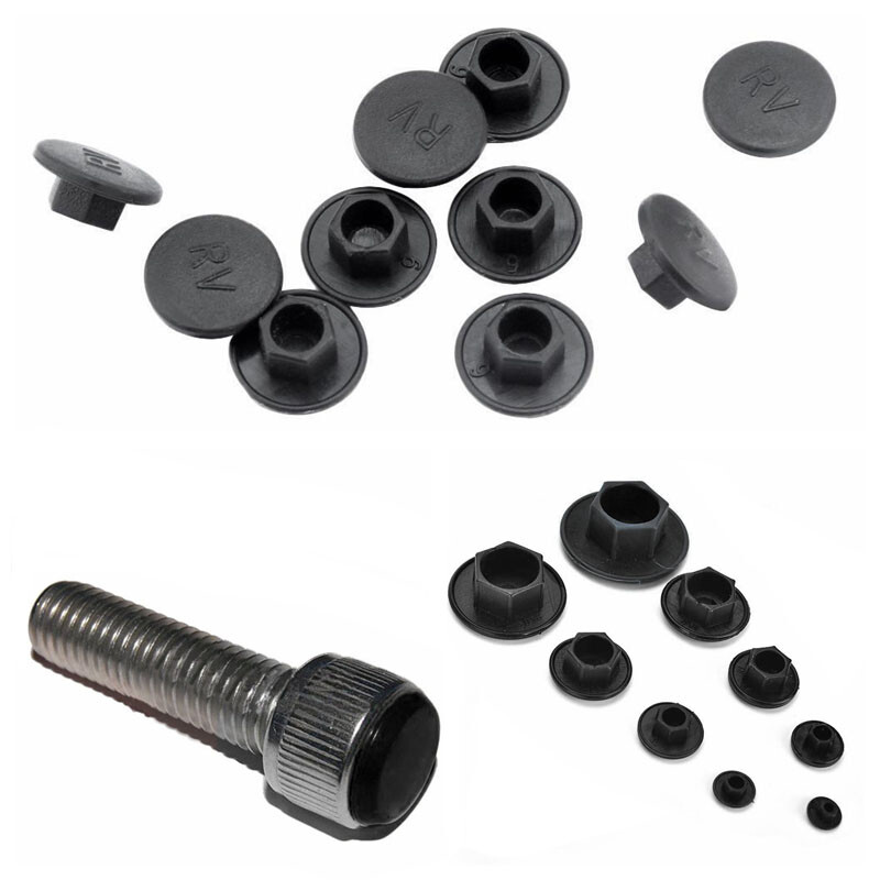 20X Black Hex Socket Allen Bolt Screw Nut Hexagon Head Cover Cap ...