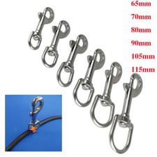 Swivel Eye Snap Hook 304 Stainless Steel Small Dog Chain Clip Key Ring Carabiner