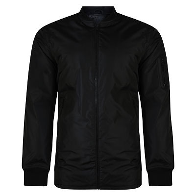 Threadbare Herren Luchs Lange Länge MA1 Mode Bomberjacke Einfach Freizeit Mantel