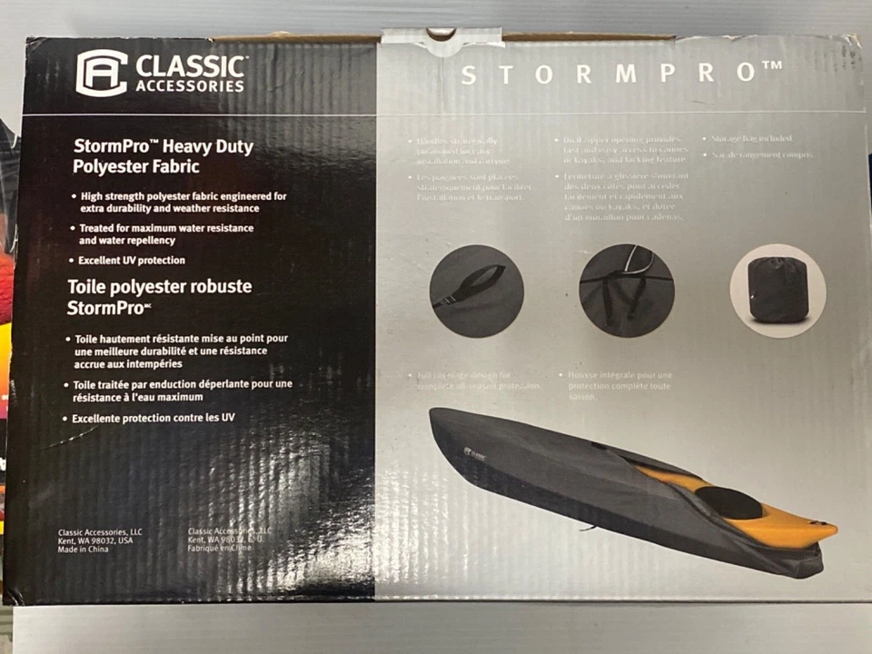 TOTALMENTE NUEVO Accesorios Clásicos StormPro Kayak y Canoa Cubierta Se Adapta Hasta 16 Pies - B Foto 3 de 4