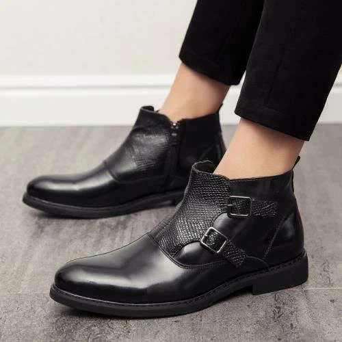 Office mens black clearance boots