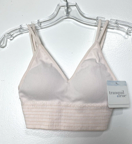Tranquil & True Bralette Sport Bra Women Size M Peach Wire Free Women Youth