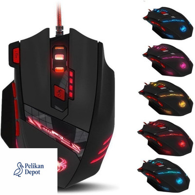 Gaming Maus Zelotes 8 Programmierbare Tasten 9200 DPI USB