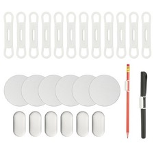 12 pcs magnetic pen holder with 6 sheets, white
