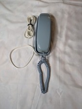 VTG AT T Trimline Desk/Wall Phone Aqua Blue 210 PUSH Button 1989