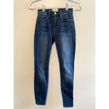 Frame Size 24 Le High Skinny Jeans Dark Wash Excellent Condition