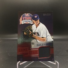 Bailey Ober 2015 USA Baseball Game Gear Materials Longevity Ruby #/299 Twins EX