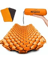 POWERLIX Ultralight Inflatable Camping Sleeping Pad - Camping Mattress Orange