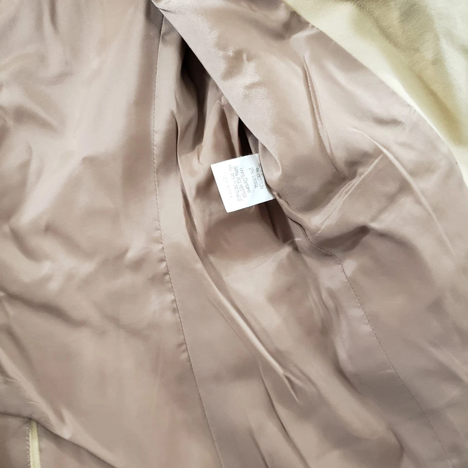 Blazer Theory Mujer 4 Beige Ajustado Dos Botones Elastizado Forrado Chaqueta de Oficina Foto 4 de 4