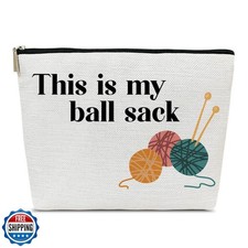 Ythuil Crochet Makeup Bag for Women, Knitting Gifts for Crochet L