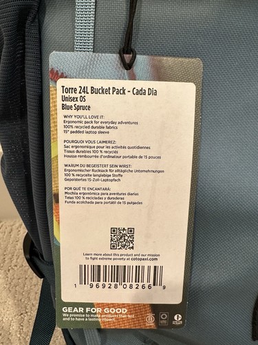 New Cotopaxi Torre 24L Bucket Pack CADA Dia Blue Spruce NWT - Picture 4 of 14