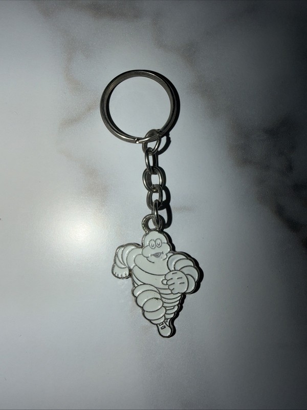 Vintage MICHELIN MAN Keychain Advertising Tire Guy Plastic Promo