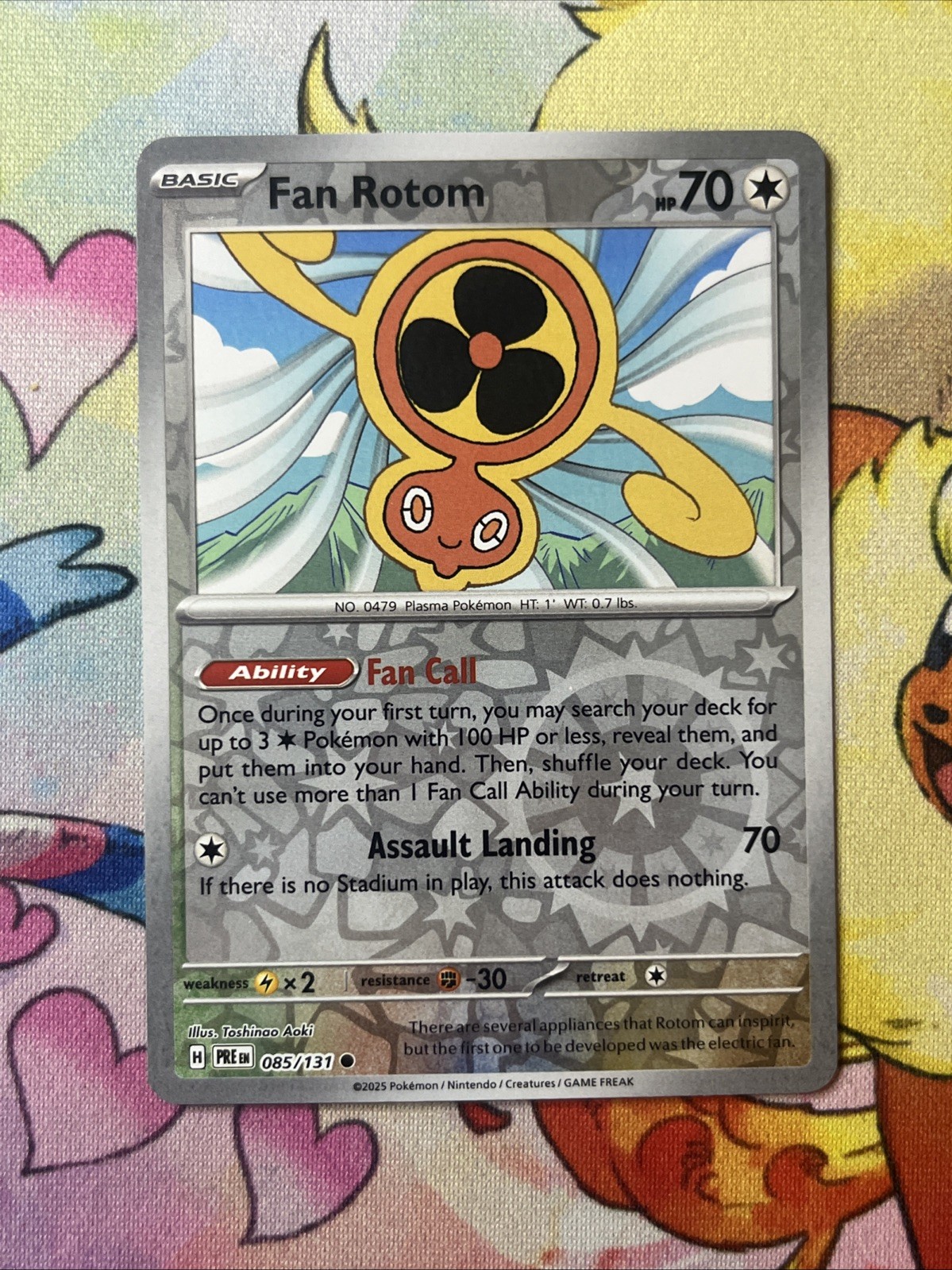 Fan Rotom 85/131 Reverse Holo- Pokemon Prismatic Evolutions - NM