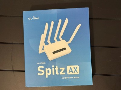 GL.iNet GL-X3000 Spitz AX 5G NR AX3000 Cellular Gateway Router, Wi-Fi 6, Multi