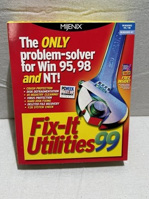 Fix-It Utilities 99 PC Windows 95 98 NT Vintage Software Big Box