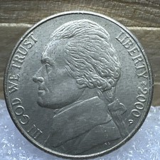 2000 P JEFFERSON NICKEL DEFECTIVE PLANCHET Die LAMINATION ERROR COIN