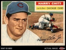 1956 Topps #179 Harry Chiti Grey Back Cubs COMMON VARIATION 4 - VG/EX